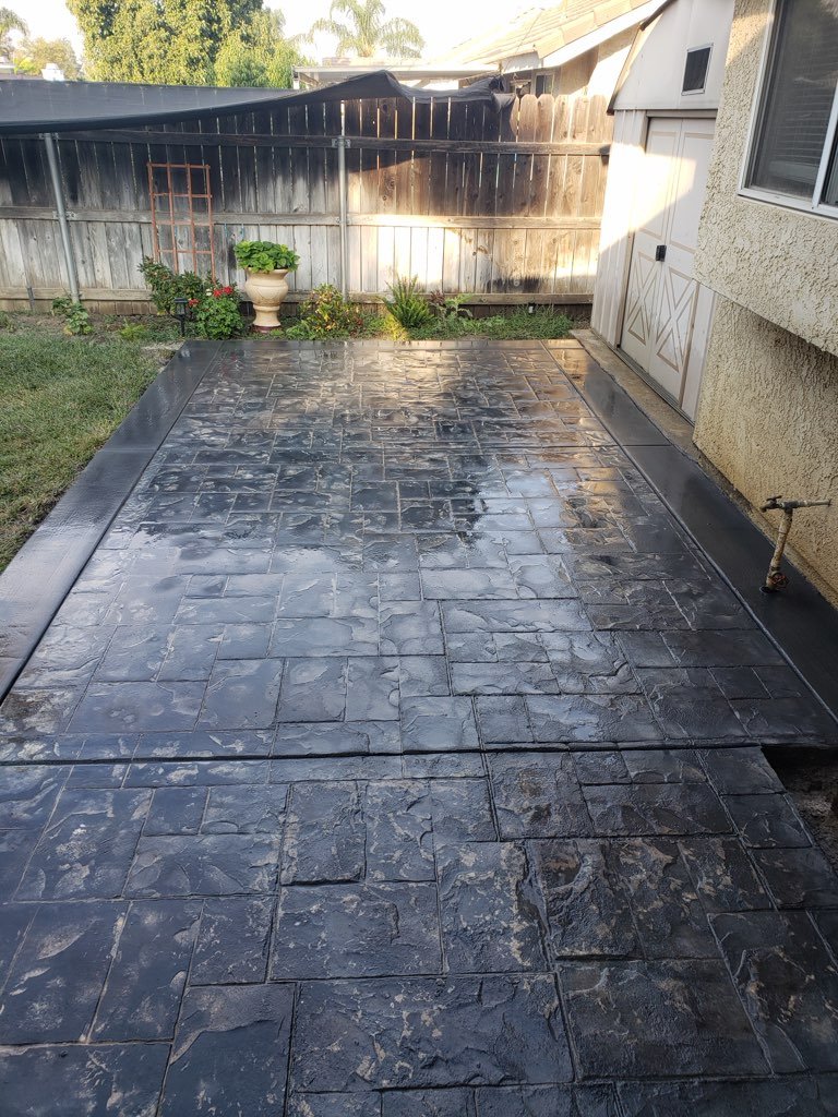 The Final Result Makes All The Hard Work Worth It! Another Stunning Stamped Concrete Job Complete!